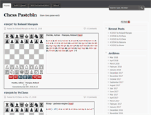 Tablet Screenshot of chesspastebin.com